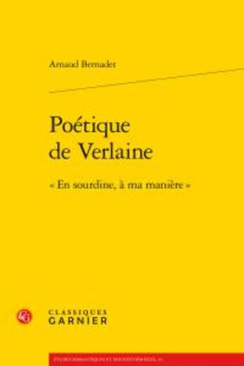 Couverture du livre « Poétique de Verlaine ; 