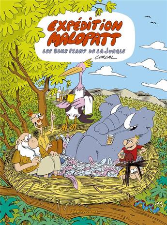 Couverture du livre « Expédition Malopatt T.2 ; les bons plans de la jungle » de Corcal aux éditions Sarbacane