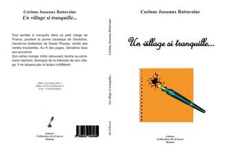 Couverture du livre « Un village si tranquille » de Corinne Josseaux aux éditions Chemins De Plume