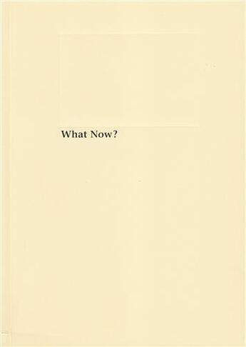 Couverture du livre « Carla arocha - stephane schraenen what now ? » de Arocha aux éditions Distanz