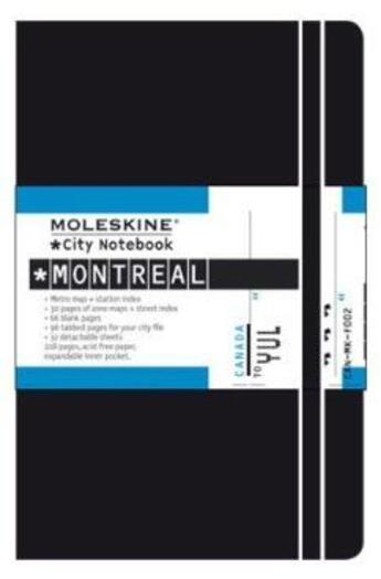 Couverture du livre « City notebook montreal poche couv. rigide noir » de Moleskine aux éditions Moleskine