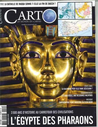 Couverture du livre « Carto n 42 l egypte des pharaons juin/juillet 2017 » de  aux éditions Carto