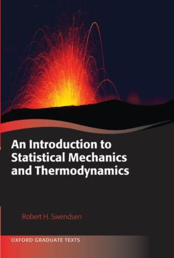 Couverture du livre « An Introduction to Statistical Mechanics and Thermodynamics » de Swendsen Robert H aux éditions Oup Oxford