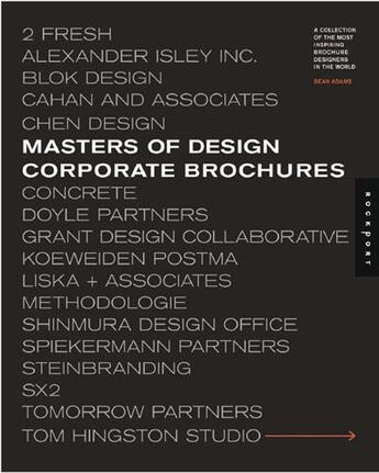 Couverture du livre « Masters of design corporate brochures » de Sean Adams aux éditions Rockport