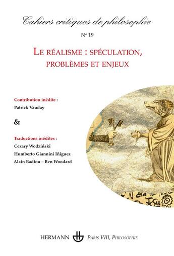 Couverture du livre « Cahiers critiques de philosophie n°19 » de Cezary Wodzinski aux éditions Hermann