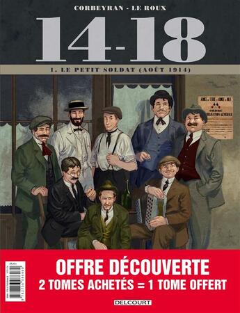 Couverture du livre « 14-18 ; COFFRET T.1 A T.3 » de Eric Corbeyran et Etienne Le Roux aux éditions Delcourt