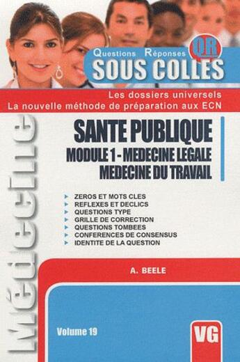 Couverture du livre « Sous colle ; santé publique t.19 » de A. Beele aux éditions Vernazobres Grego