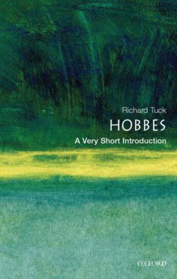 Couverture du livre « Hobbes: A Very Short Introduction » de Tuck Richard aux éditions Oup Oxford