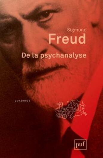 Couverture du livre « De la psychanalyse » de Sigmund Freud aux éditions Puf