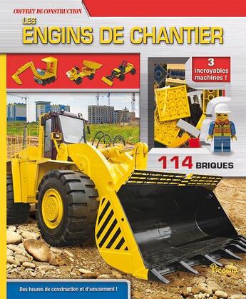 Couverture du livre « Coffret construction ; les engins de chantier » de  aux éditions Piccolia