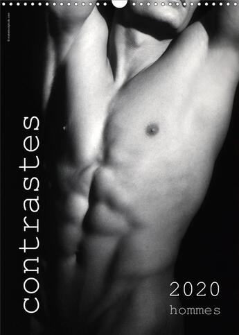 Couverture du livre « Contrastes hommes 2020 (Calendrier mural 2020 DIN A3 vertical) ; Calendrier mensuel en n/b 14 pages dont 13 avec photos de nu artistique masculin (Calendrier mensuel, 14 Pages ) » de K.A. Malestockphoto aux éditions Calvendo