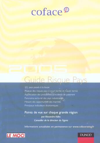 Couverture du livre « Risque Pays 2005 » de Coface aux éditions Dunod