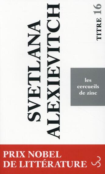 Couverture du livre « Les cercueils de zinc » de Svetlana Alexievitch aux éditions Christian Bourgois