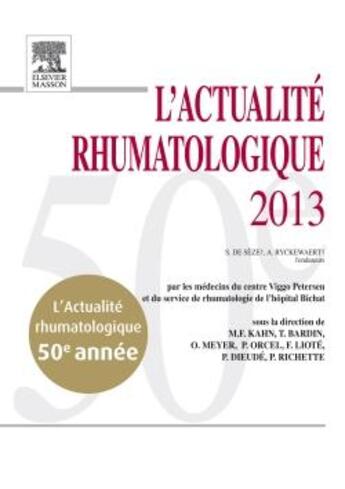 Couverture du livre « L'actualité rhumatologique 2013 » de  aux éditions Elsevier-masson