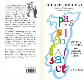 Couverture du livre « Passion d'Alsace ; pour une réforme des collectivités locales » de Philippe Richert aux éditions La Nuee Bleue