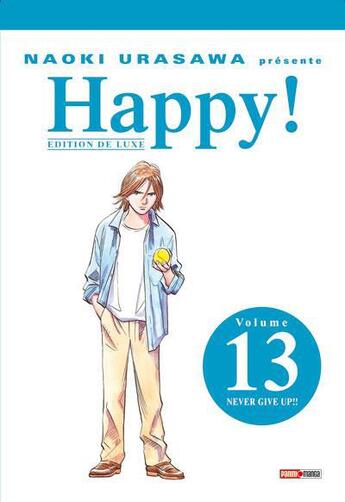 Couverture du livre « Happy ! édition de luxe Tome 13 : never give up !! » de Naoki Urasawa aux éditions Panini