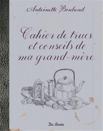 Couverture du livre « Cahier de trucs et conseils de ma grand-mère » de Antoinette Bouland aux éditions De Boree