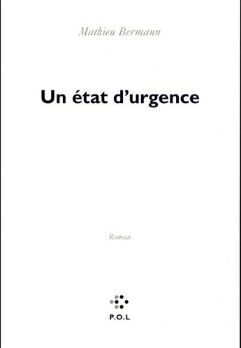 Couverture du livre « Un état d'urgence » de Mathieu Bermann aux éditions P.o.l