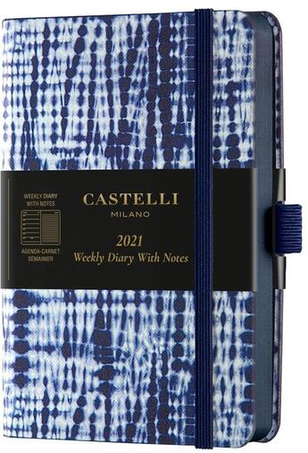 Couverture du livre « Agenda semainier poche shibori jute » de Castelli aux éditions Castelli Milano