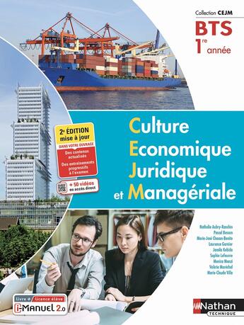 Couverture du livre « Culture économique, juridique et managériale : BTS : 1re année : livre + licence élève (édition 2022) » de Pascal Besson et Laurence Garnier et Marie-Jose Chacon-Benito et Nathalie Aubry-Ranchin et Jamila Medjeled aux éditions Nathan