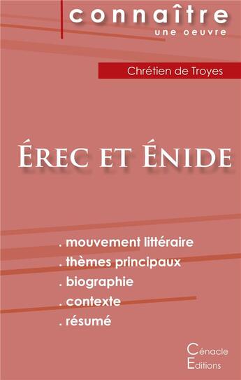 Couverture du livre « Erec et Enide, de Chrétien de Troyes » de  aux éditions Editions Du Cenacle