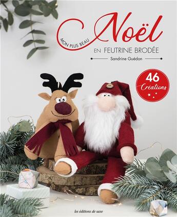 Couverture du livre « Noël en feutrine brodée » de  aux éditions De Saxe