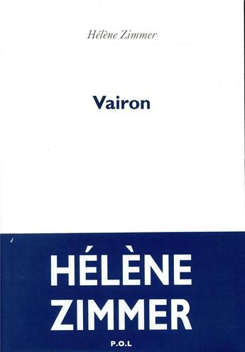 Couverture du livre « Vairon » de Helene Zimmer aux éditions P.o.l