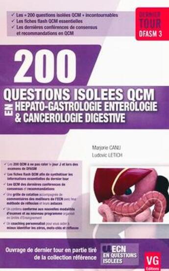 Couverture du livre « 200 questions isolees qcm hepato-gastro » de Canu - Letich M. aux éditions Vernazobres Grego