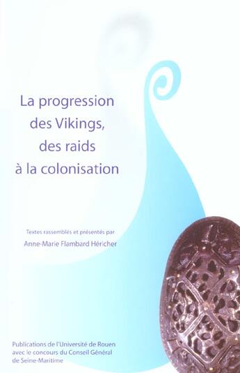 Couverture du livre « La Progression des Vikings, des raids à la colonisation » de John Barzman aux éditions Pu De Rouen