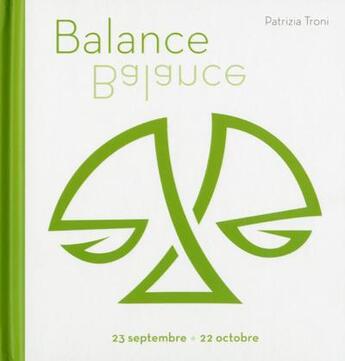 Couverture du livre « Balance » de Patrizia Troni aux éditions White Star