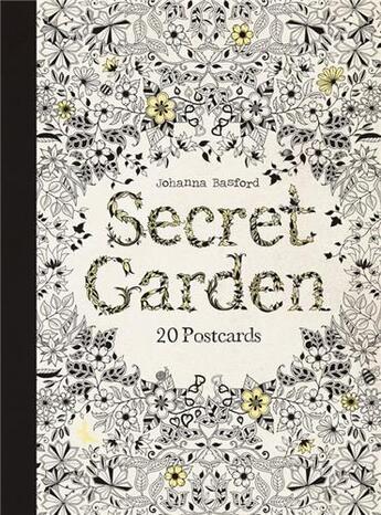 Couverture du livre « Secret garden 20 postcards » de Johanna Basford aux éditions Laurence King