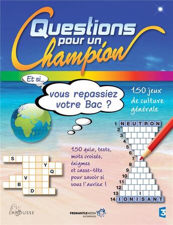 Couverture du livre « Questions pour un champion ; spécial Bac ! » de  aux éditions Larousse