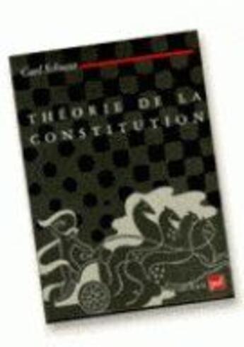 Couverture du livre « Theorie de la constitution » de Schmitt C aux éditions Puf