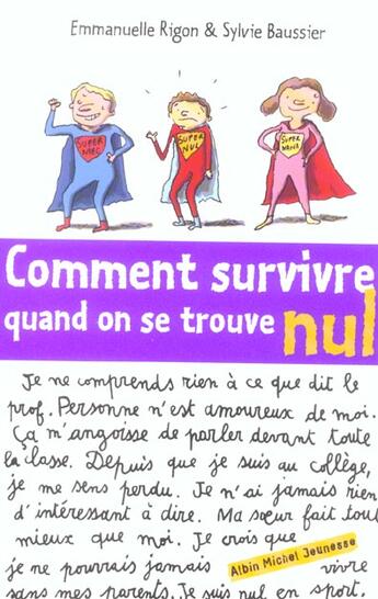 Couverture du livre « Comment survivre quand on se trouve nul » de Baussier/Rigon aux éditions Albin Michel