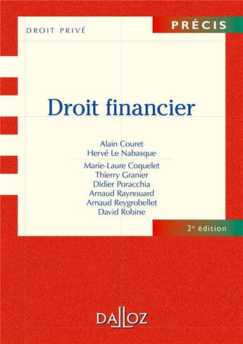 Couverture du livre « Droit financier (2e édition) » de A Couret et H Le Nabasque aux éditions Dalloz