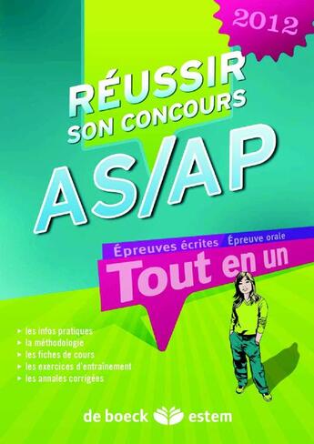 Couverture du livre « Réussir son concours AS/AP 2012 ; tout en un (4e édition) » de  aux éditions Estem