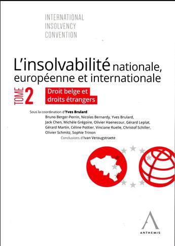 Couverture du livre « L'insolvabilité nationale, européenne et internationale t.2 ; droits belges et droits étrangers » de Yves Brulard aux éditions Anthemis