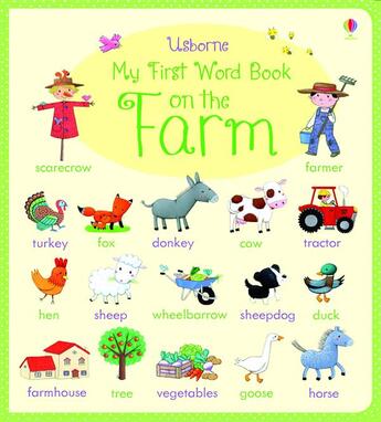 Couverture du livre « My first word book on the farm » de Felicity Brooks aux éditions Usborne