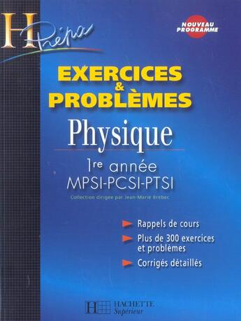 Couverture du livre « PCSI ET PTSI ; EXERCICES ET PROBLEMES » de Jean-Marie Brebec aux éditions Hachette Education