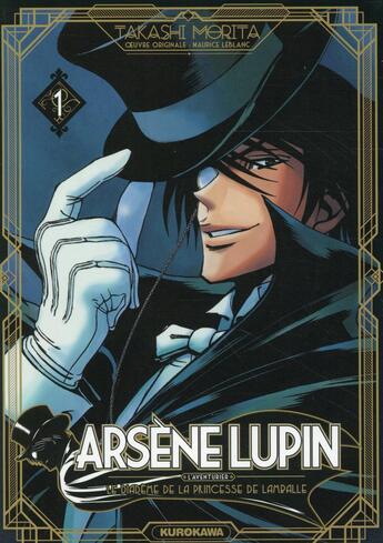 Couverture du livre « Arsène Lupin l'aventurier Tome 1 : le diadème de la princesse de Lampalle » de Takashi Morita aux éditions Kurokawa