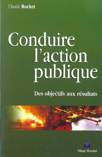 Couverture du livre « Conduire l'action publique » de Claude Rocher aux éditions Pearson