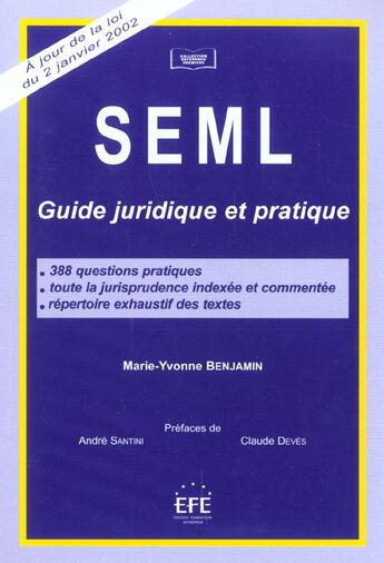 Couverture du livre « Guide des sem (le) » de Benjamin aux éditions Efe