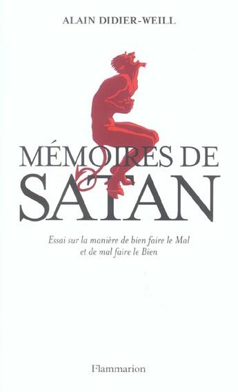 Couverture du livre « Memoires de satan » de Alain Didier-Weill aux éditions Flammarion