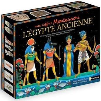 Couverture du livre « Mon coffret Montessori : l'Egypte ancienne » de Marie-Helene Place et Marlene Normand aux éditions Nathan