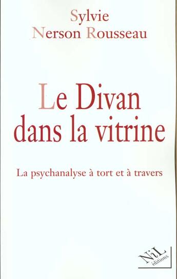 Couverture du livre « Le divan dans la vitrine » de Nerson Rousseau S. aux éditions Nil