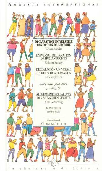 Couverture du livre « Declaration universelle des droits de l'homme 50e anniversaire » de Amnesty Internationa aux éditions Cherche Midi