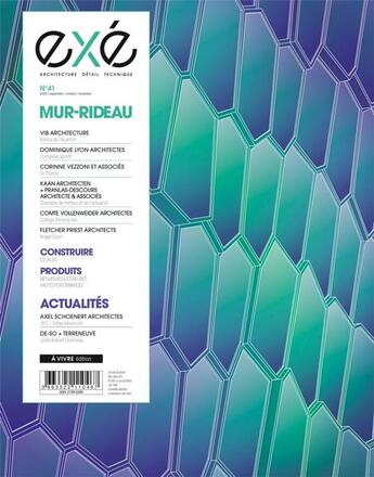 Couverture du livre « Exe n 41 - sept/oct/nov. 2020 » de  aux éditions Architectures A Vivre