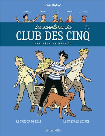 Couverture du livre « Les aventures du Club des Cinq Tome 1 : Le trésor de l'île, le passage secret » de Natael et Beja et Enid Blyton aux éditions Hachette Comics