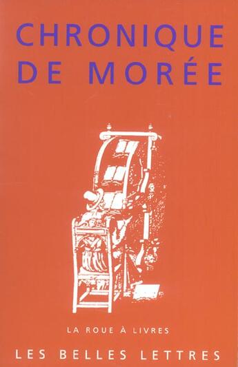 Couverture du livre « Chronique de moree » de Anonyme aux éditions Belles Lettres