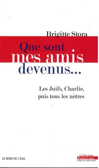 Couverture du livre « Que sont mes amis devenus... une soliture juive à face à la dérive d'une certaine gauche (2000-2015) » de Brigitte Stora aux éditions Bord De L'eau